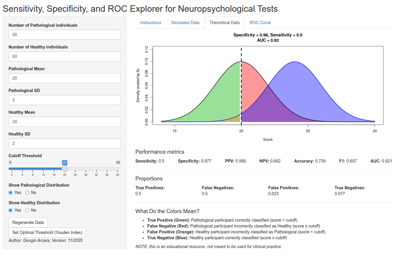Screenshot of the app